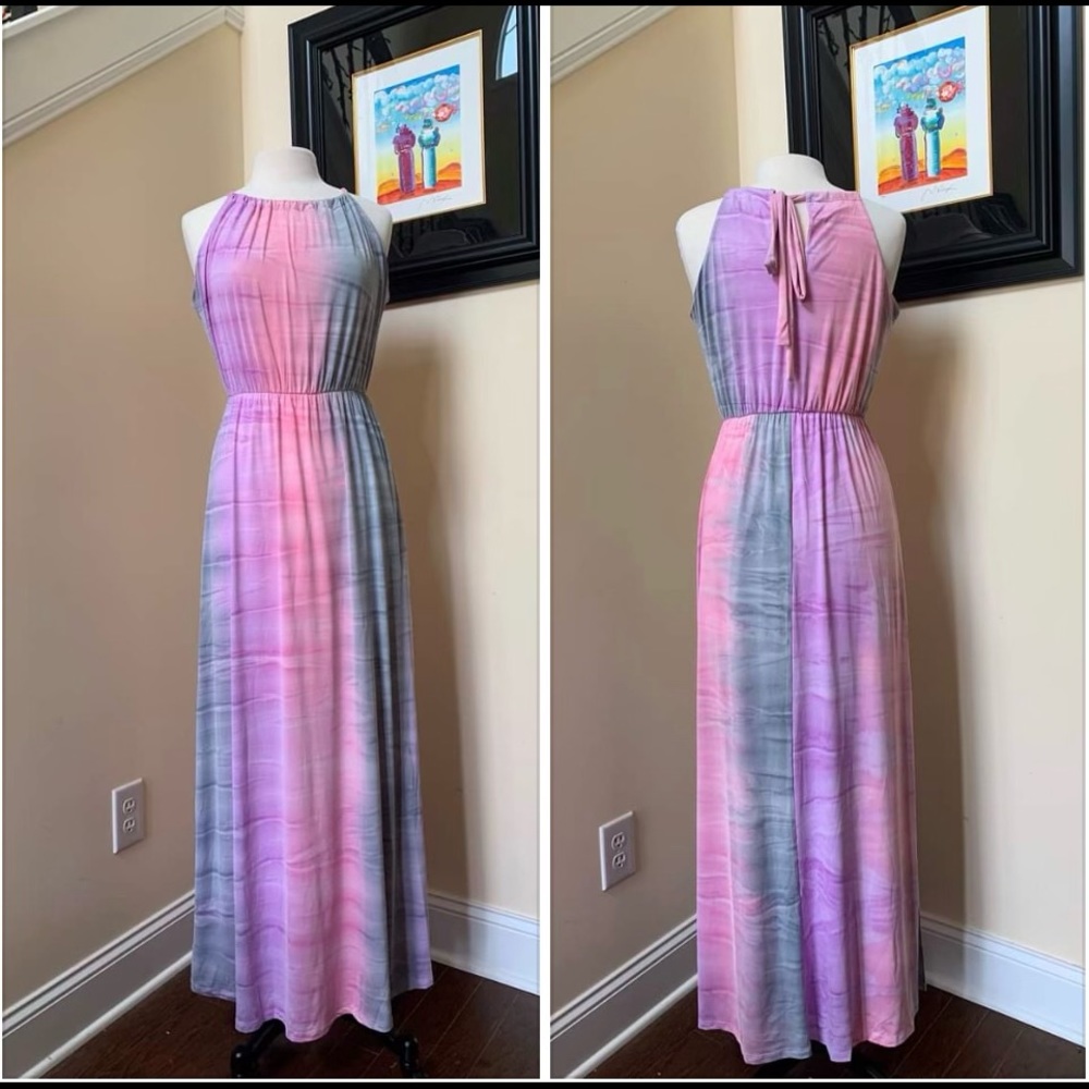 TieDye Halter Maxi Dress